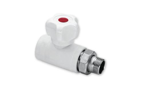 Шаровой кран радиаторный прямой FORMUL белый