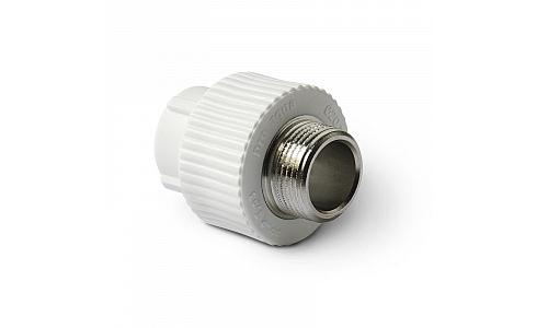 Муфта комбинированная наружная резьба FORMUL белая
