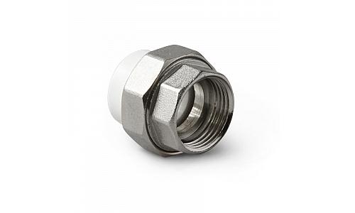 Муфта комбинированная разъемная с внутренней резьбой FORMUL белая