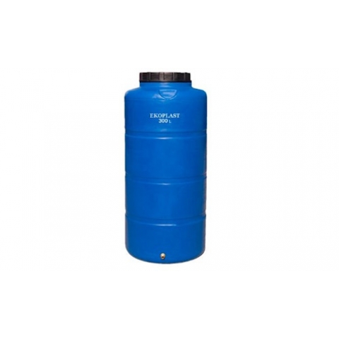 Емкость ЭКОПЛАСТ 300л. Вертикальная. Синяя ОВБ 300 (в125*д59)