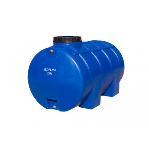 Емкость ЭКОПЛАСТ 750л. Горизонтальная. Синяя ОГБ 750 (в88*д150*ш83)