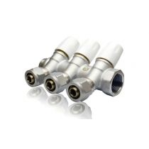 TST Коллектор регулируемый 45* вентилями и цангами 3/4x16x3 выхода																												