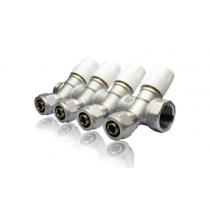 TST Коллектор регулируемый 45* вентилями и цангами 3/4x16x4 выхода