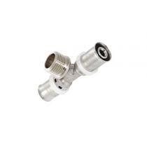 Пресс тройник 16 х 1/2 х 16 наружный TIM